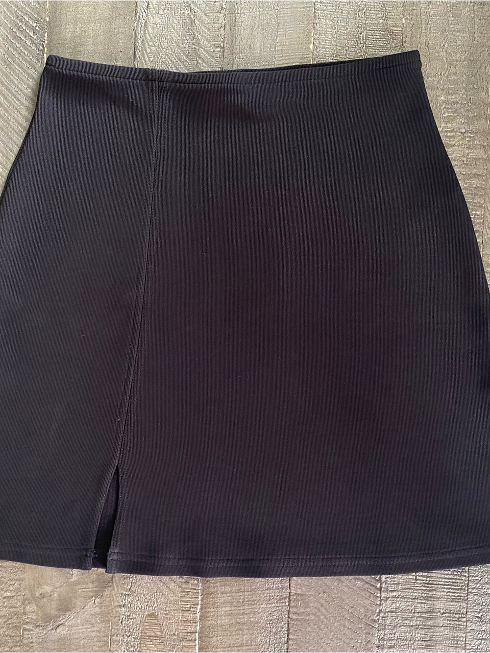 Vintage Y2K Derek Heart Mini Black Split Skirt Women’s Sz Small Stretchy Grunge